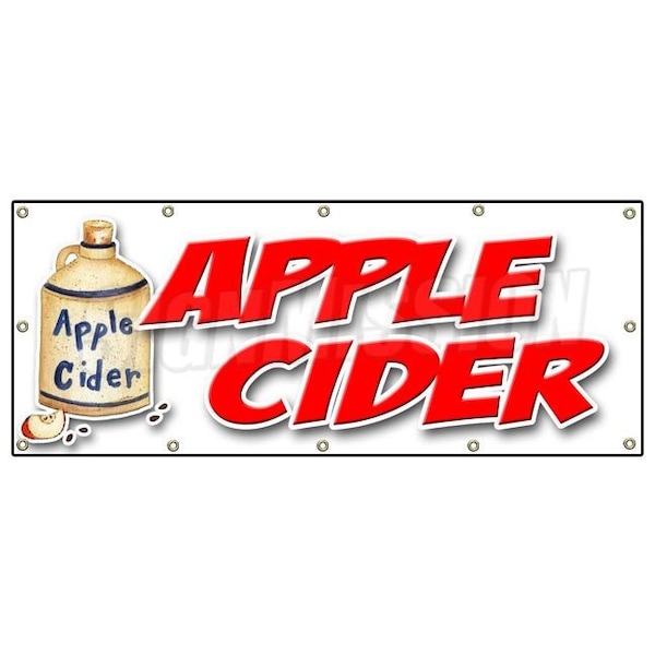 APPLE CIDER BANNER SIGN fresh orchard produce picked homemade ripe